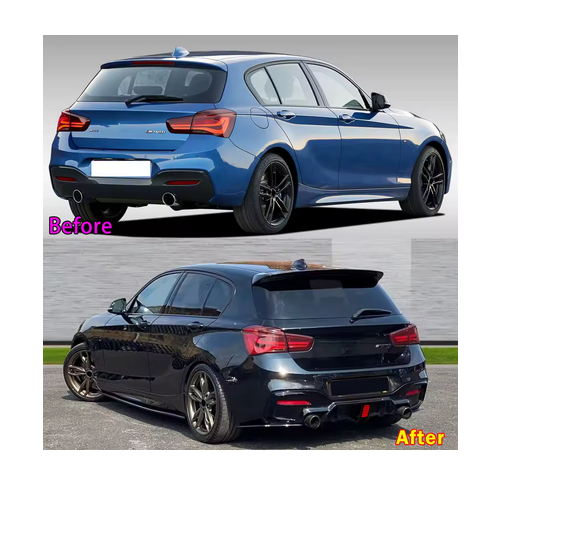 ART.5113 DIFFUSORI NERO LUCIDO BMW Serie1M Sport F20 F21 M135i M140i 15-18