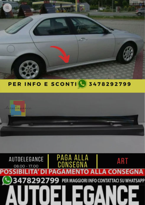 Minigonne Laterali per ALFA ROMEO 156 1997-2006 ABS Plastica "Street-X