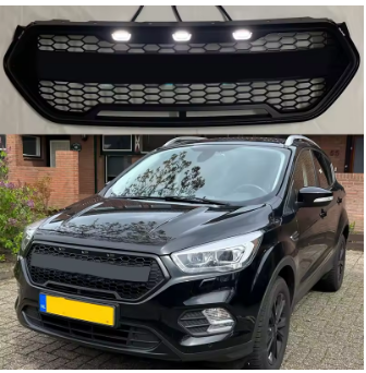 💫ART.5013 Griglia anteriore a nido d'ape nera per Ford Kuga mk2 17-19💫