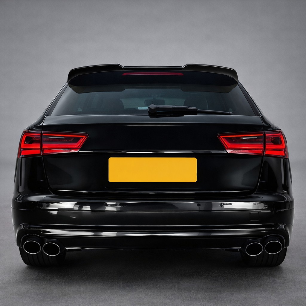 💫ART.8126 Spoiler Tetto Nero Lucido per Audi A6 RS6 Look 4G C7 Avant 12-18💫
