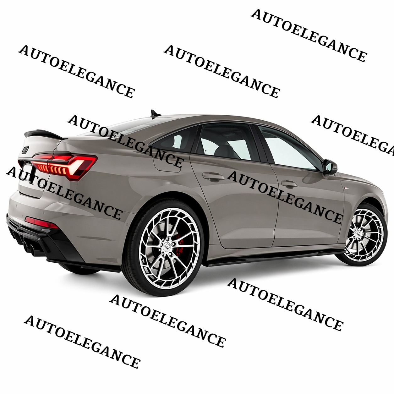 💫ART.9562 Sotto mingonne per Audi A6 C8 S 2018+ Nero lucido💫