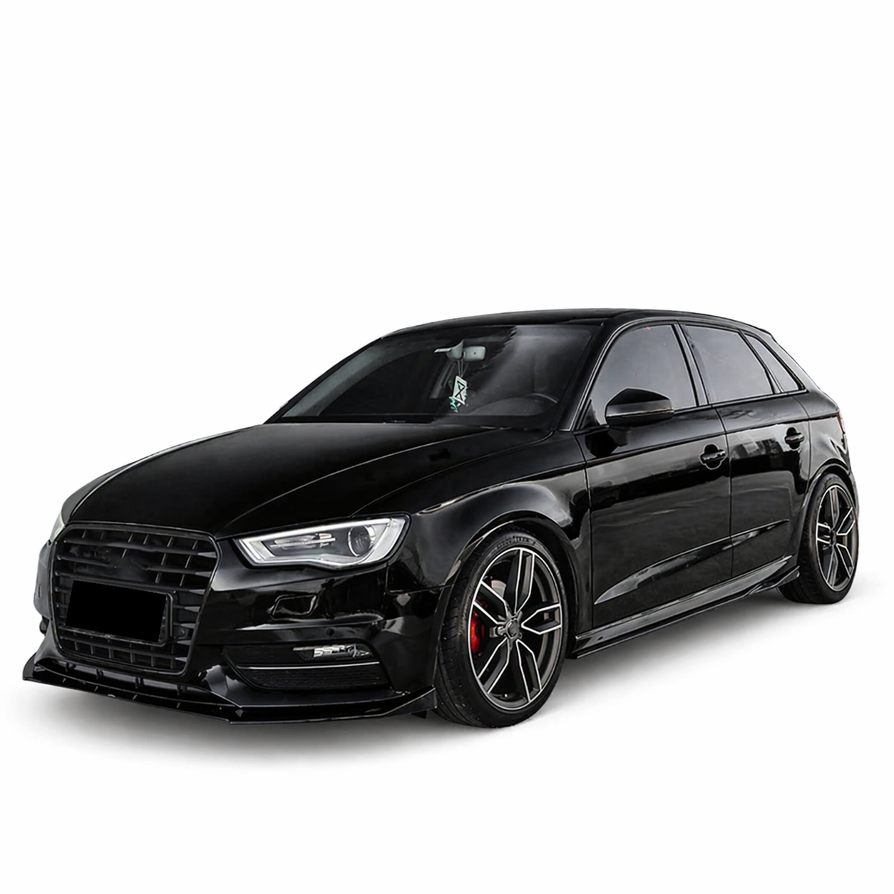 💫ART.9619 Sotto Minigonne Nero Lucido per AUDI A3 8V Sportback 2013-2016💫