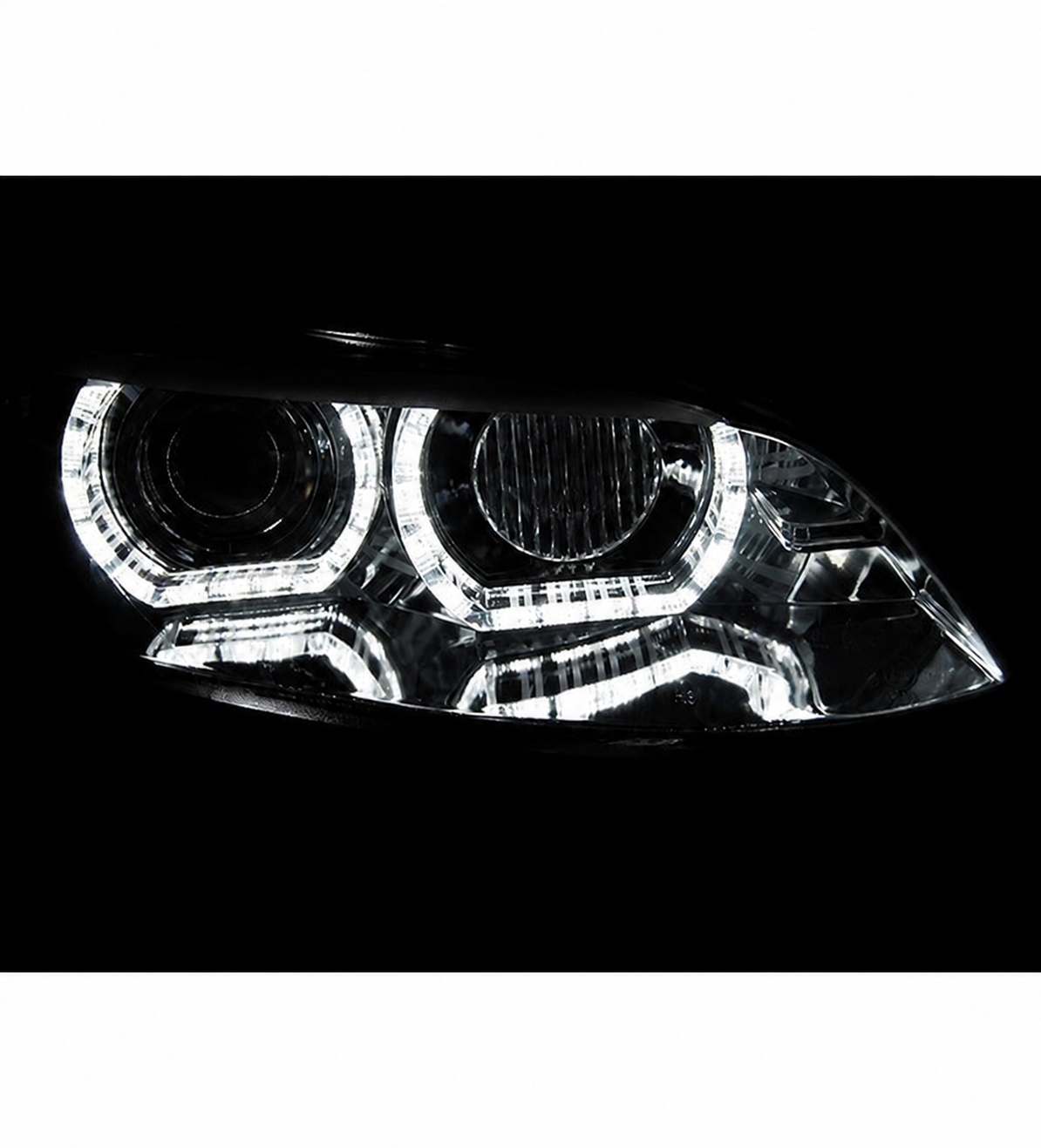 💕 Fari Anteriori Adatto per BMW E92 E93 06-10 Xenon Angel Eyes LED Cromati 💕
