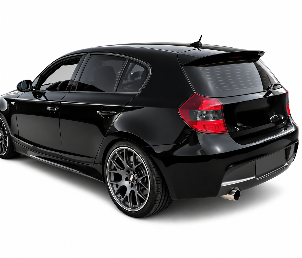 💕 Spoiler Tetto Aerodynamic Adatto per BMW E81 E87 04-11 Nero Lucido 💕