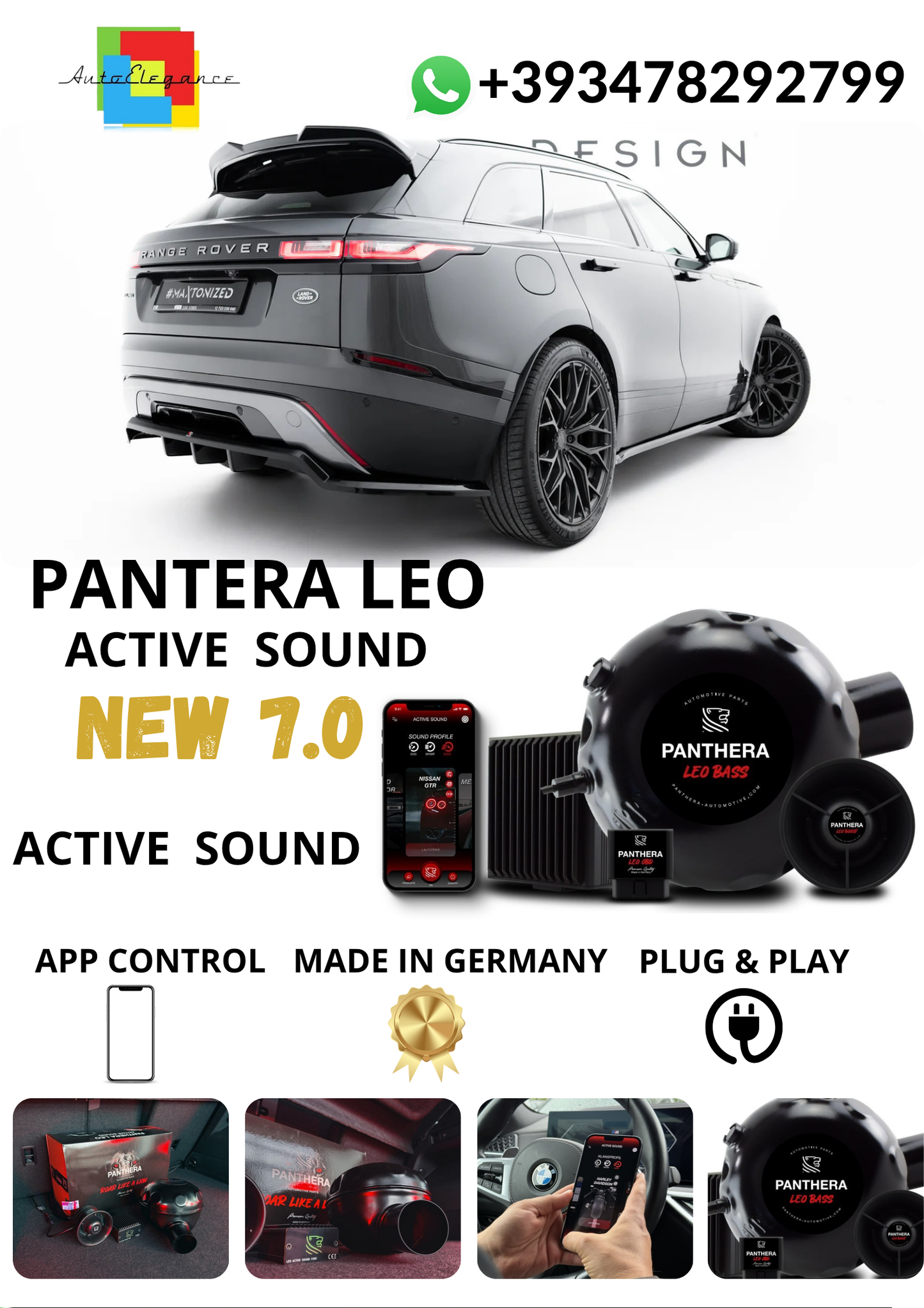 πART.2672 PANTHERA Soundsystem Booster 7.0 -Range Rover Velar R-Dynamic Mk1π