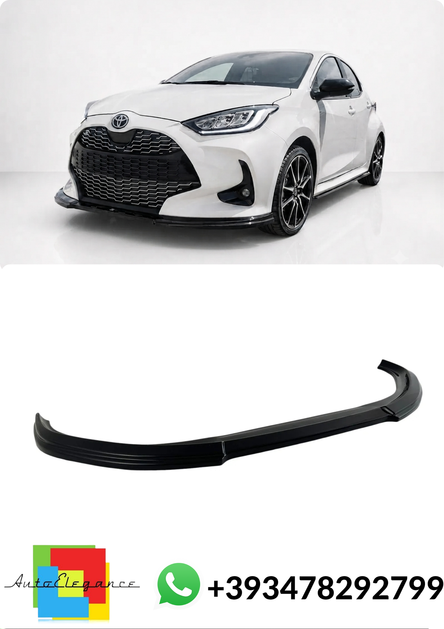 💕Splitter ANTERIORE Toyota Yaris Mk4 GR Sport Nero Lucido💕