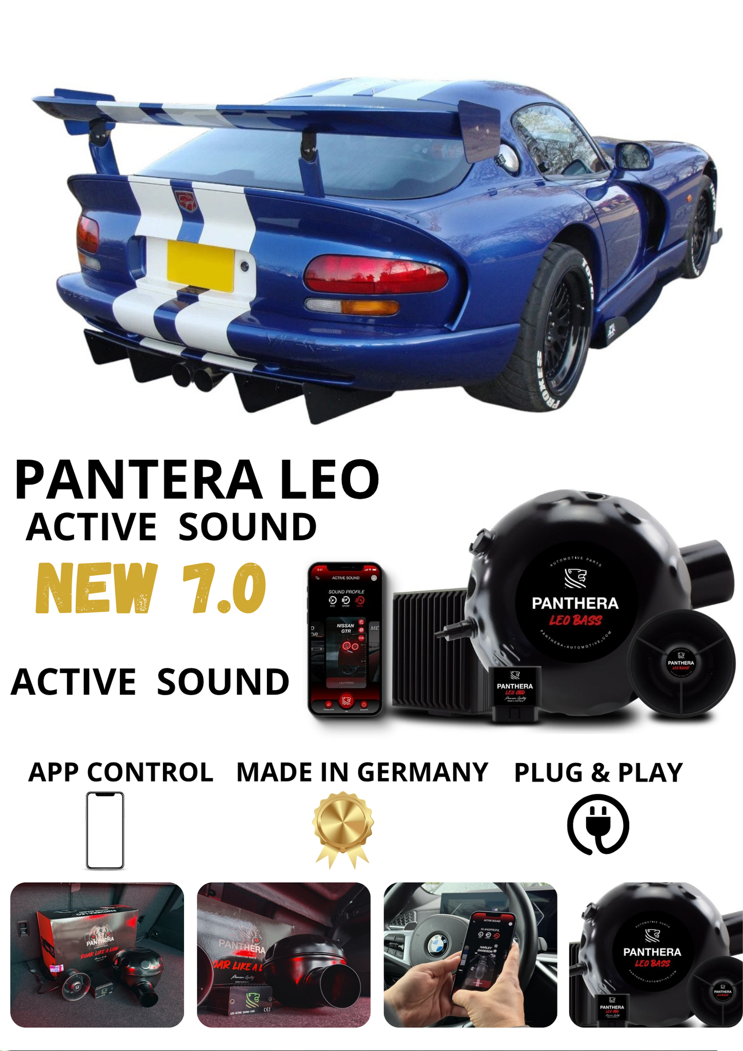 π Sound Booster Adatto per DODGE VIPER GTS Active Exhaust Sportivo π
