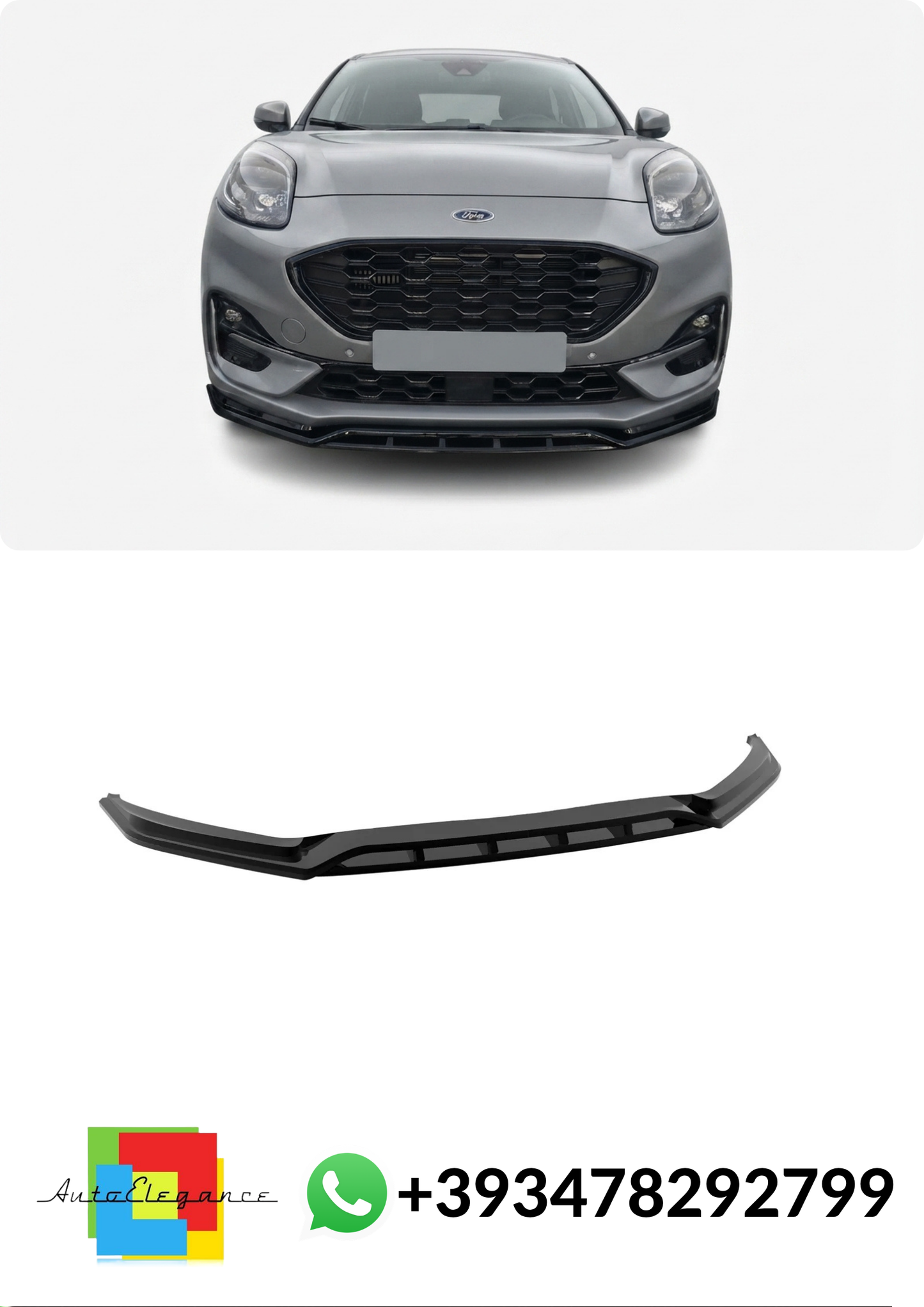 💕SPLITTER ANTERIORE V.2 Ford Puma ST-Line NERO LUCIDO💕