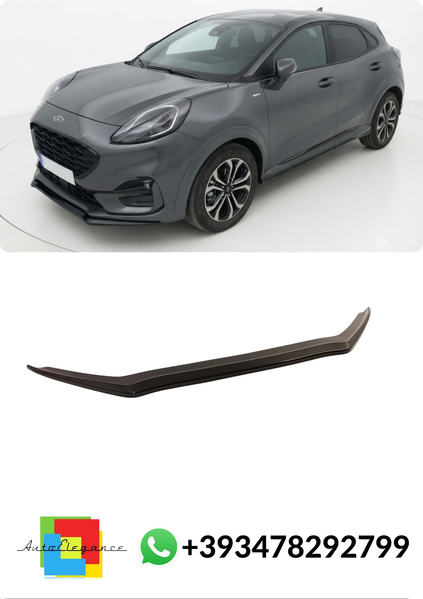 💕SPLITTER ANTERIORE V.1 Ford Puma ST-Line NERO LUCIDO💕