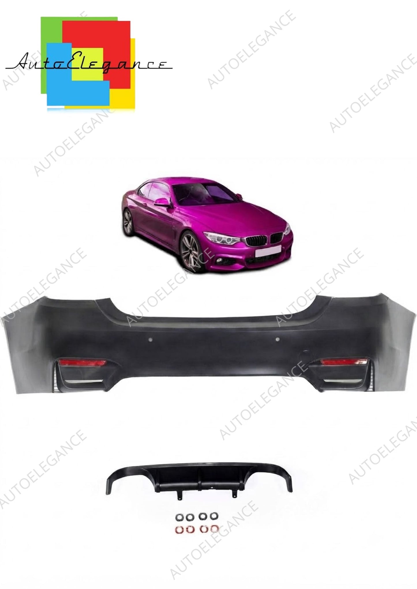 👉Paraurti posteriore con PDC adatto per BMW Serie 4 F32 F33 2013-2020👈