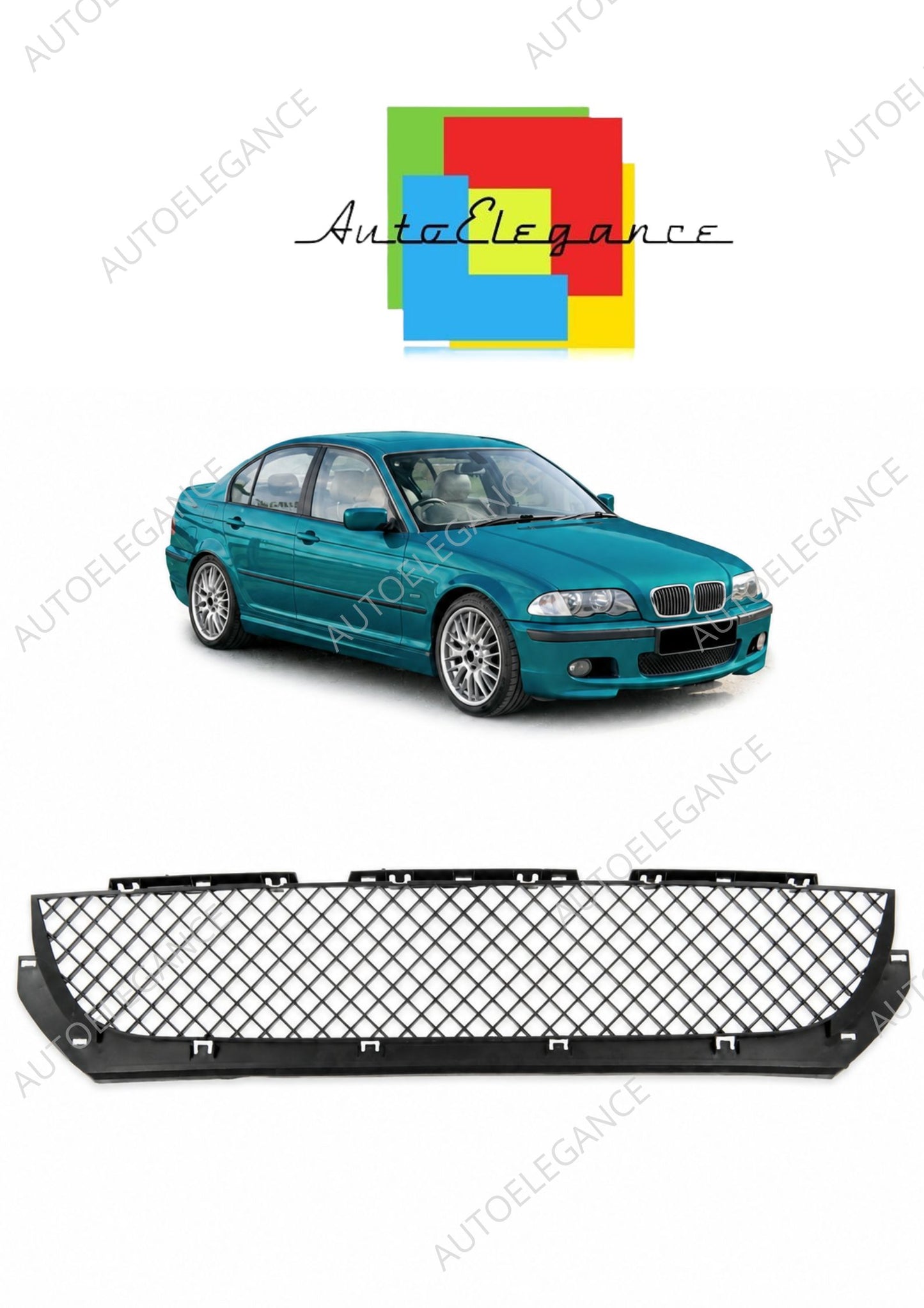 👉Griglia centrale a rete paraurti anteriore adatta per BMW Serie 3 E46 98-05👈