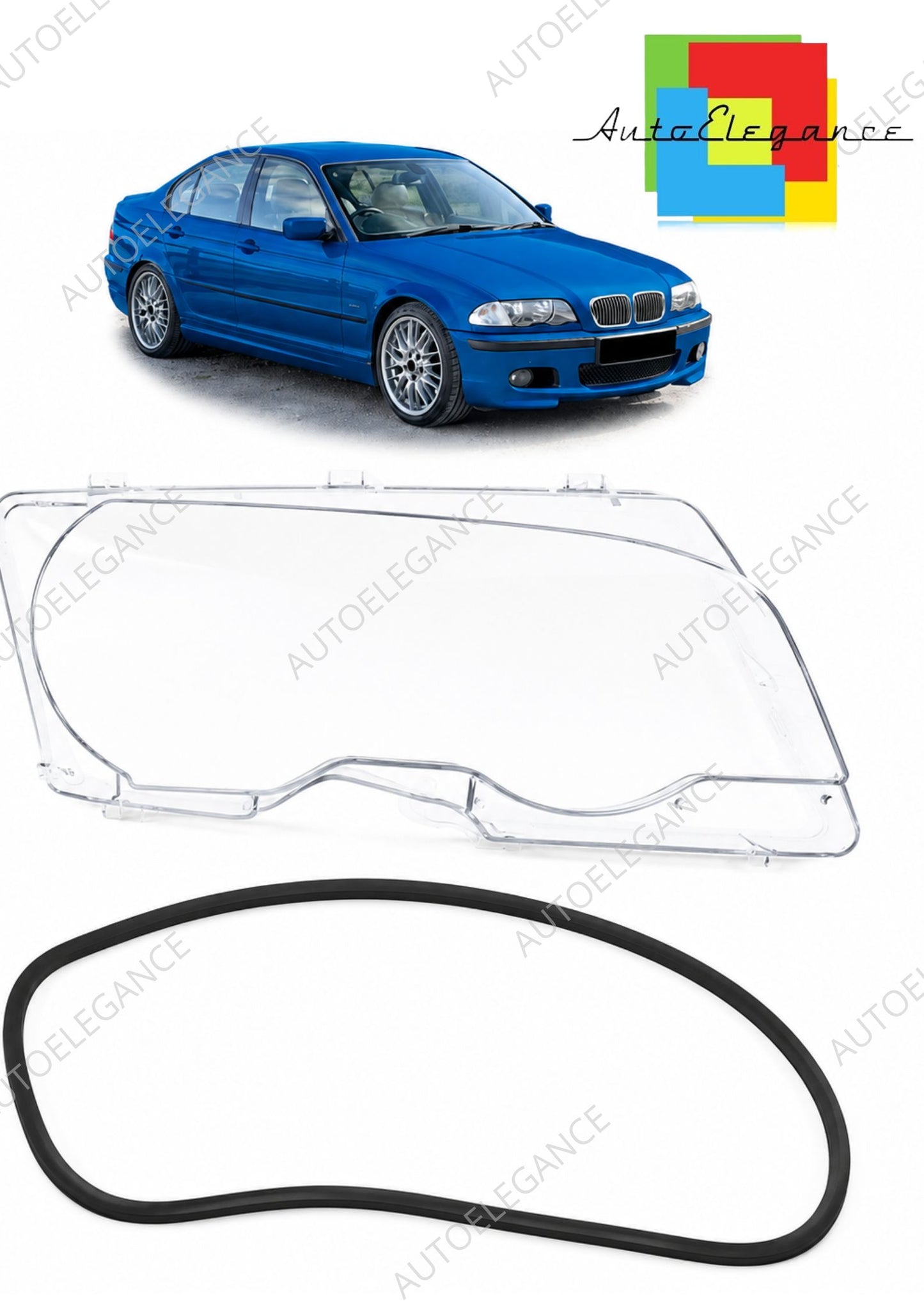 👉Lente del faro destro adatta per BMW Serie 3 E46 Coupé/Convertible 1999-2003👈