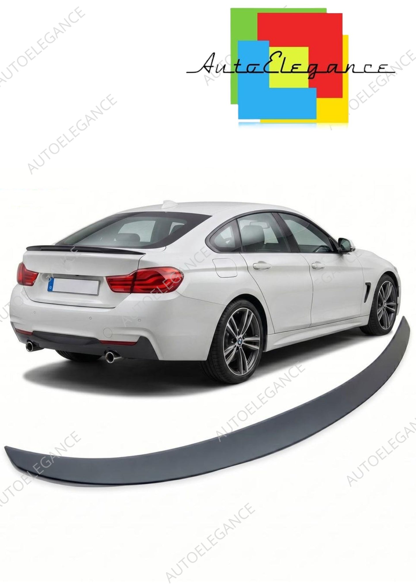 👉Spoiler bagagliaio posteriore in nero opaco per BMW 4 Gran Coupé F36 14-21👈