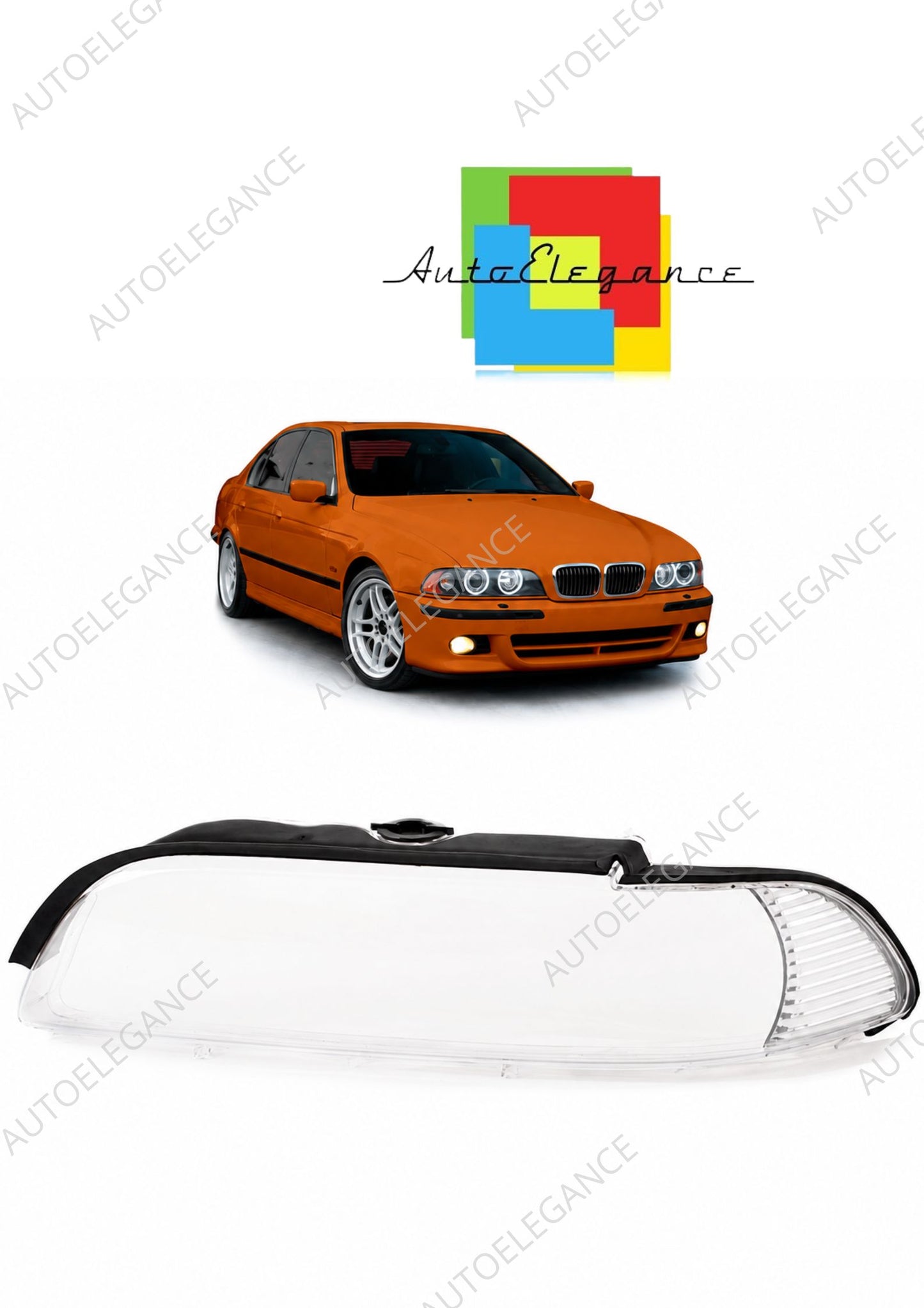 👉Lente del faro bianca sinistra adatta per BMW Serie 5 E39 2000-2003👈