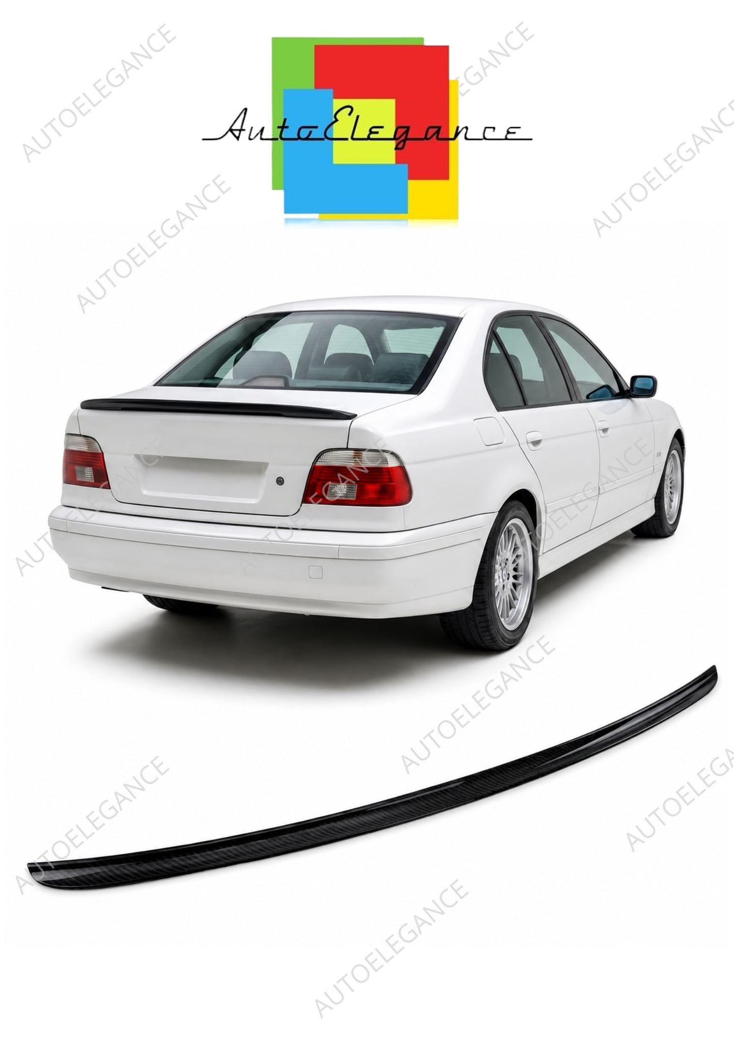 👉Spoiler/Alettone Baule Posteriore Effetto Carbonio per BMW Serie 5 E39 Sedan👈