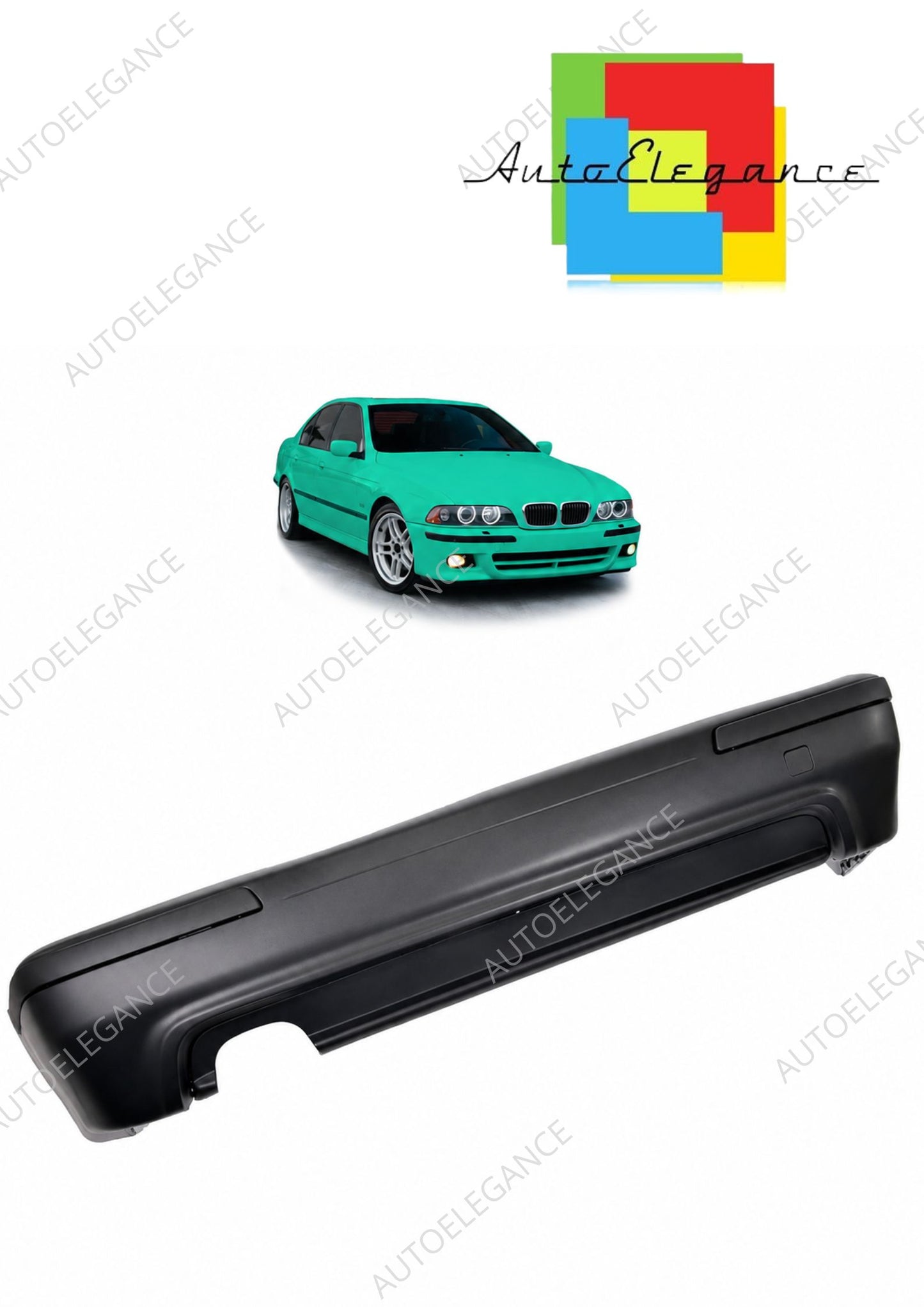 👉Paraurti posteriore M-Tech con diffusore per BMW Serie 5 E39 Sedan 96-03👈