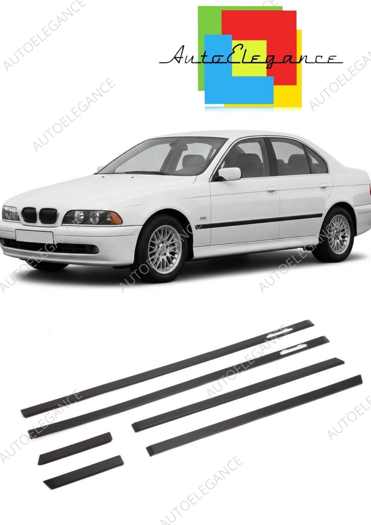 👉Set di 6 modanature per porta in nero opaco adatto per BMW Serie 5 E39 95-03👈