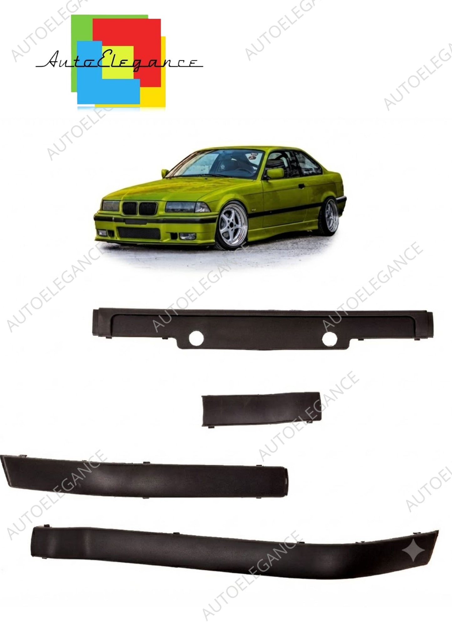 👉Strisce di rifinitura paraurti anteriore adatte per BMW Serie 3 E36 90-00👈