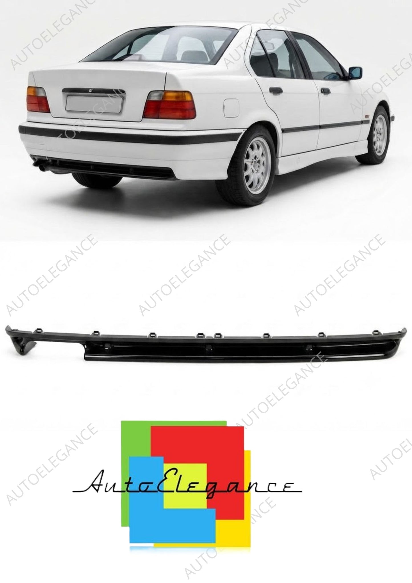👉Diffusore posteriore nero lucido adatto per BMW Serie 3 E36 1991-2000👈