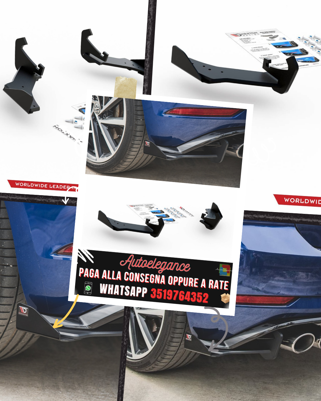 Set Tergicristallo Posteriore + Braccio Per VW T5 / Caddy 2003-2019 - Ricambio OEM 7H0 955 707 A