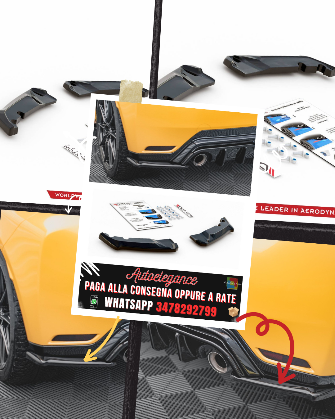 SPLITTER LATERALI POSTERIORI FORD FOCUS MK2 RS | 99,60 SPLITTER LATERALI POSTERIORI FORD FOCUS MK2 RS | 99,60
