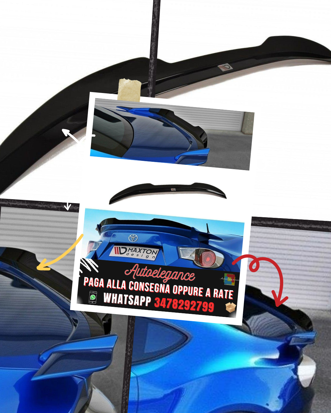 Splitter Spoiler anteriore per Toyota GT86 2012 2016 Cod. TO-GT86-1
