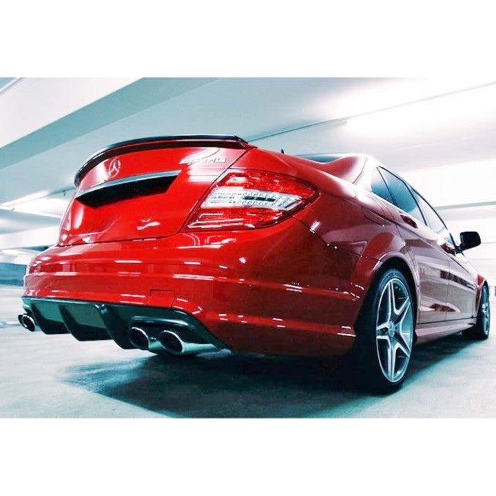 💕ART. 0088 DIFFUSORE MERCEDES CLASSE C W204 07-11 AMG 2+2 NERO LUCIDO💕