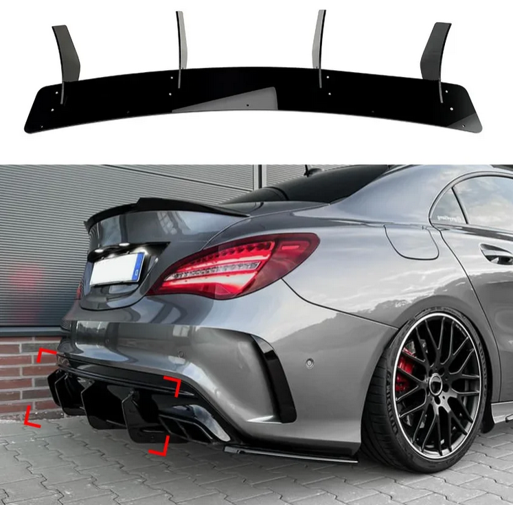 ART.5084 FLAP DIFFUSORE MERCEDES CLA C117 CLA45 AMG 2016-2019 NERO LUCIDO