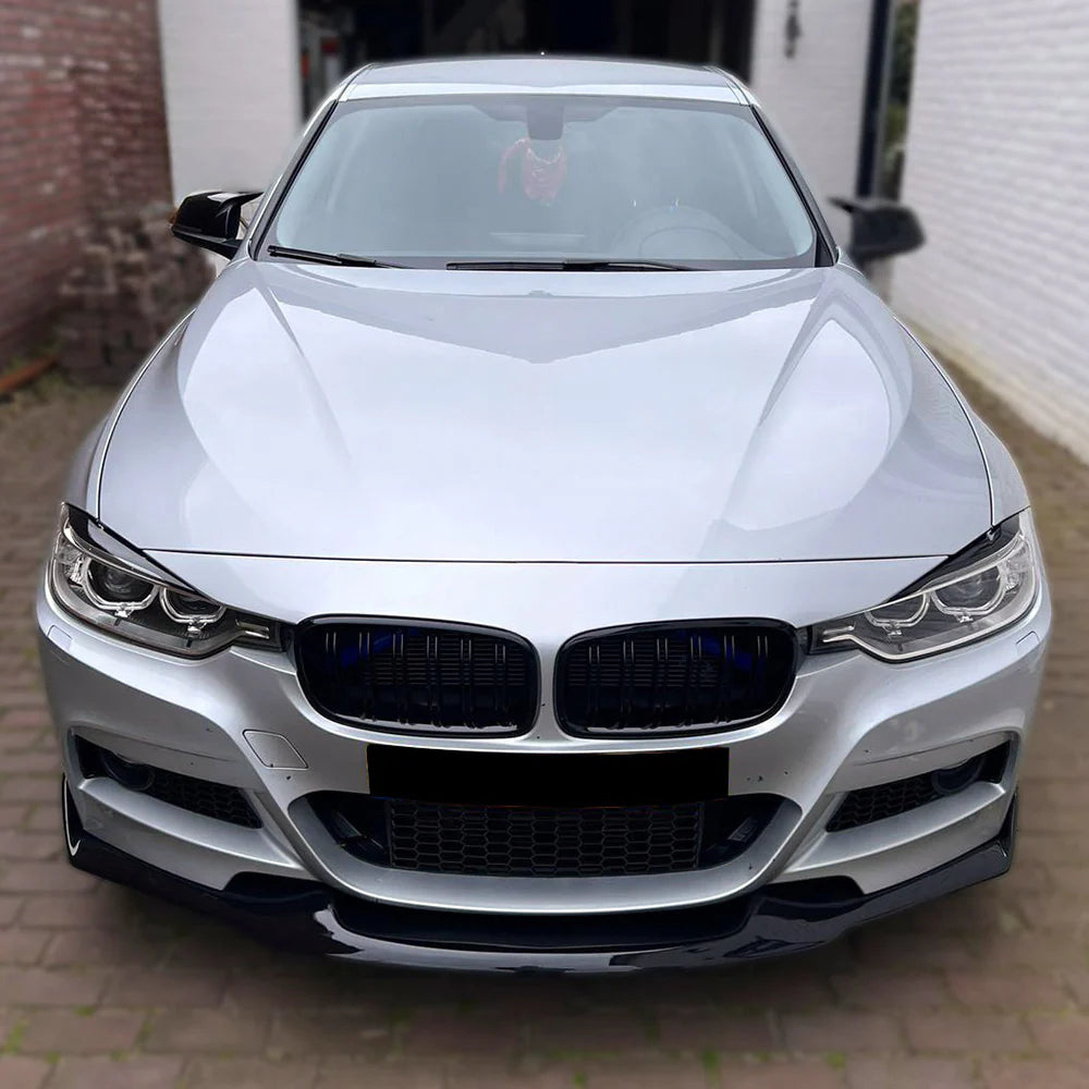 💕ART. 0670 SPLITTER BMW SERIE 3 F30 F31 Mtech LOOK MAD NERO LUCIDO💕