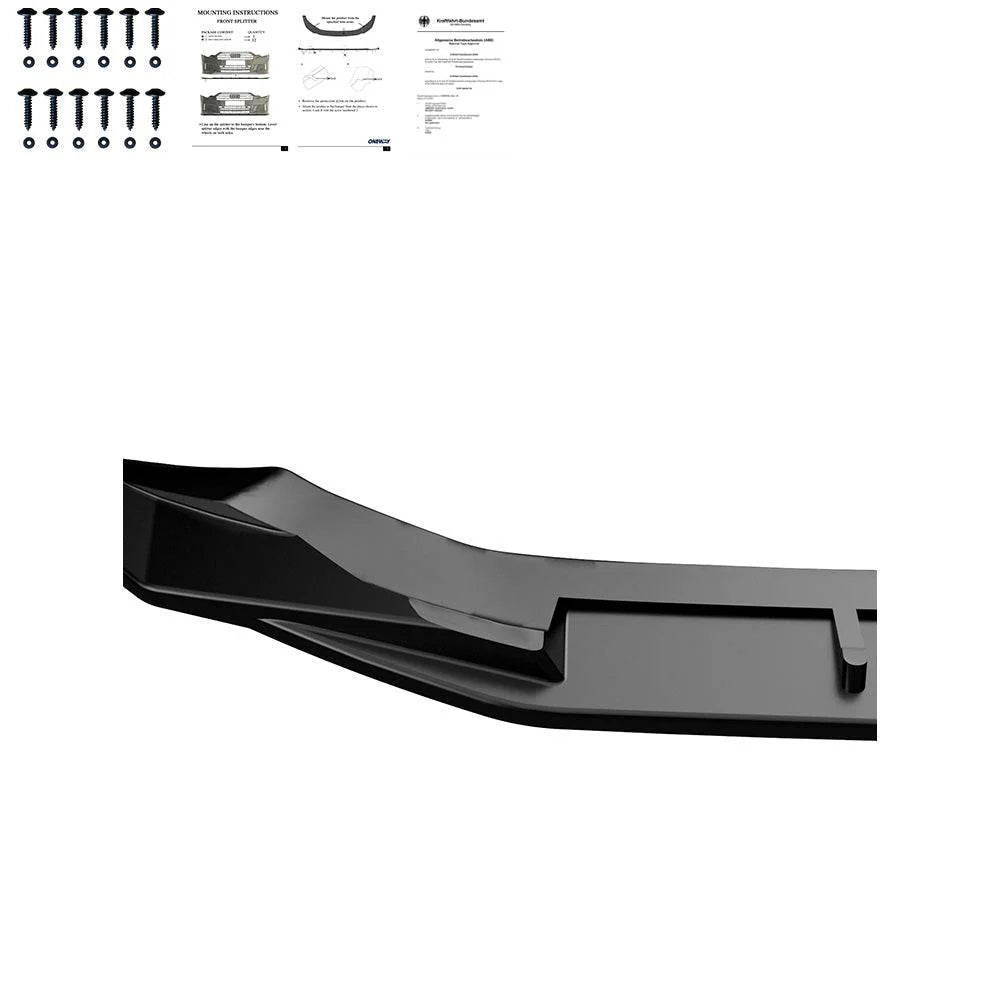 💫ART.2221 SPLITTER A3 8Y 2020-2024 SLINE S3 ( Sedan / Sportback ) NERO LUCIDO💫