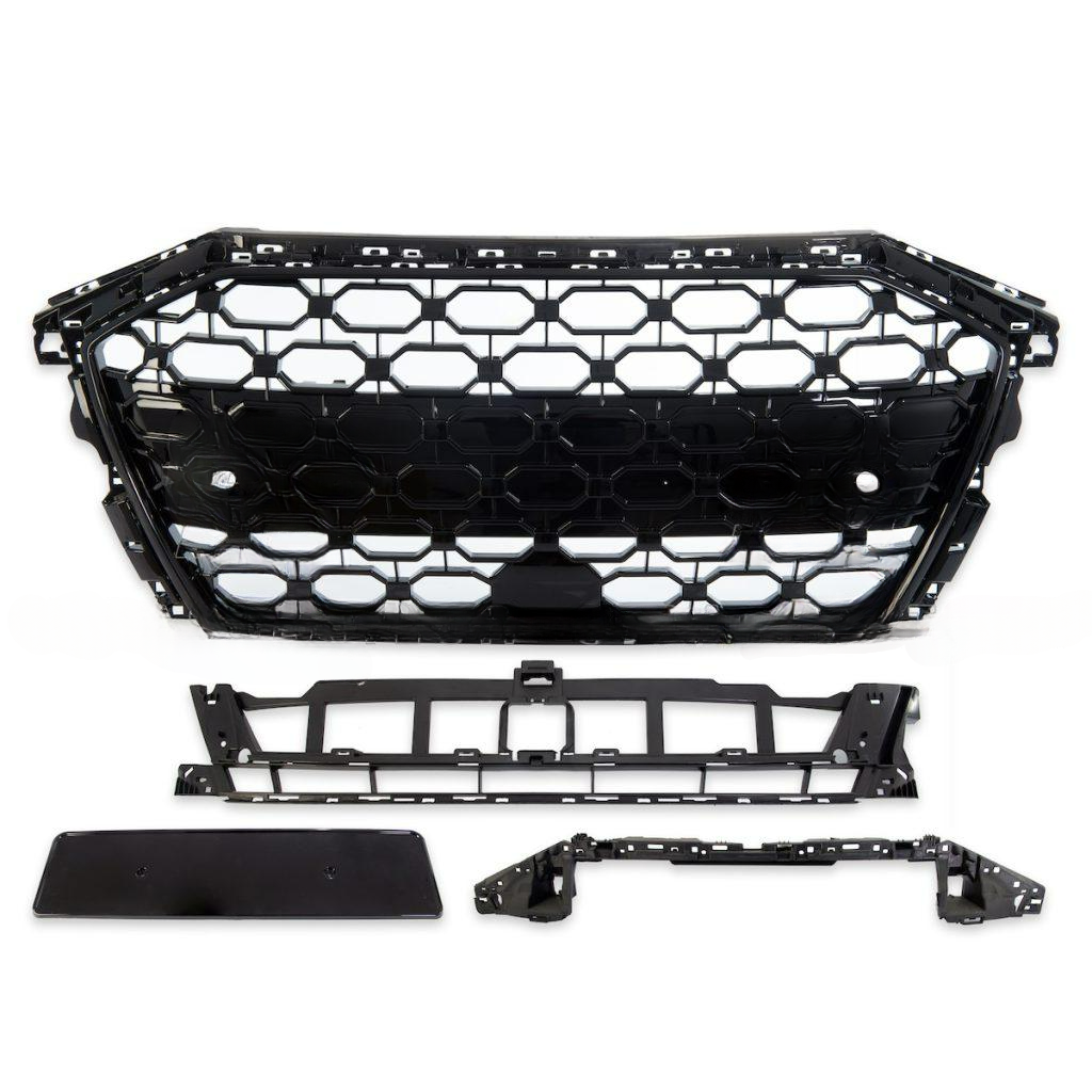 Griglia Anteriore RS3 Look per Audi A3 (8Y) Sportback Berlina (2020-On) Nero Lucido