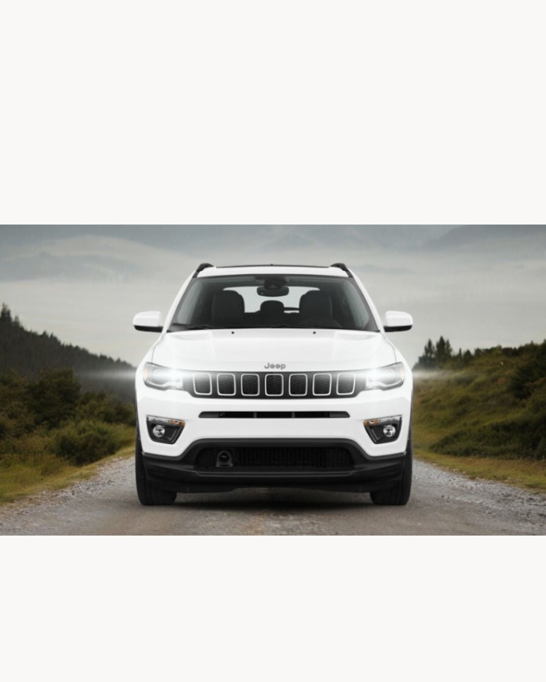 CONVERSIONE FARI FULL LED JEEP COMPASS MP 9600 LUMEN 6000K BIANCO CANBUS