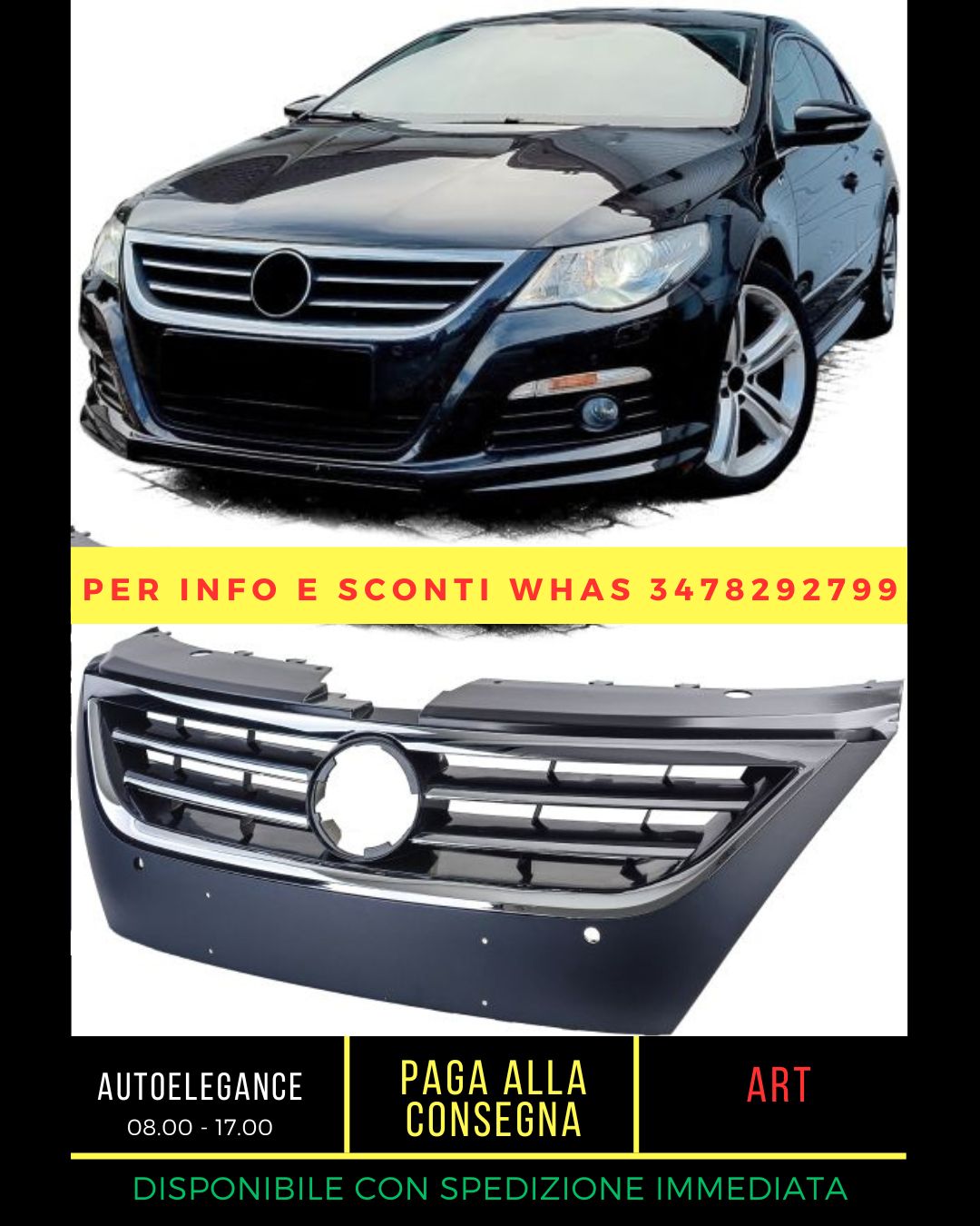 Griglia del radiatore sportiva adatta per VW Passat CC 2008-2012