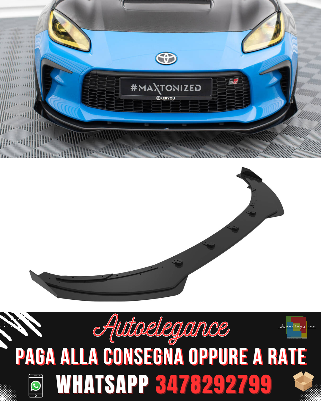 STREET PRO V.1 FRONT SPLITTER + FLAPS suitable for TOYOTA GR86 MK1