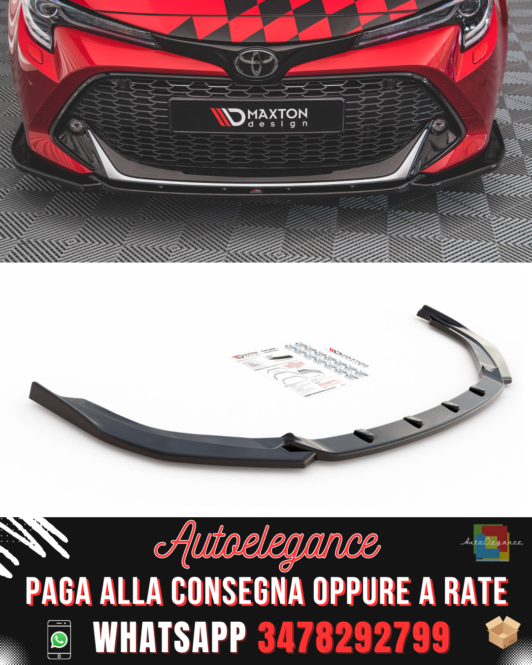 FRONT SPLITTER suitable for TOYOTA COROLLA GR SPORT HATCHBACK XII