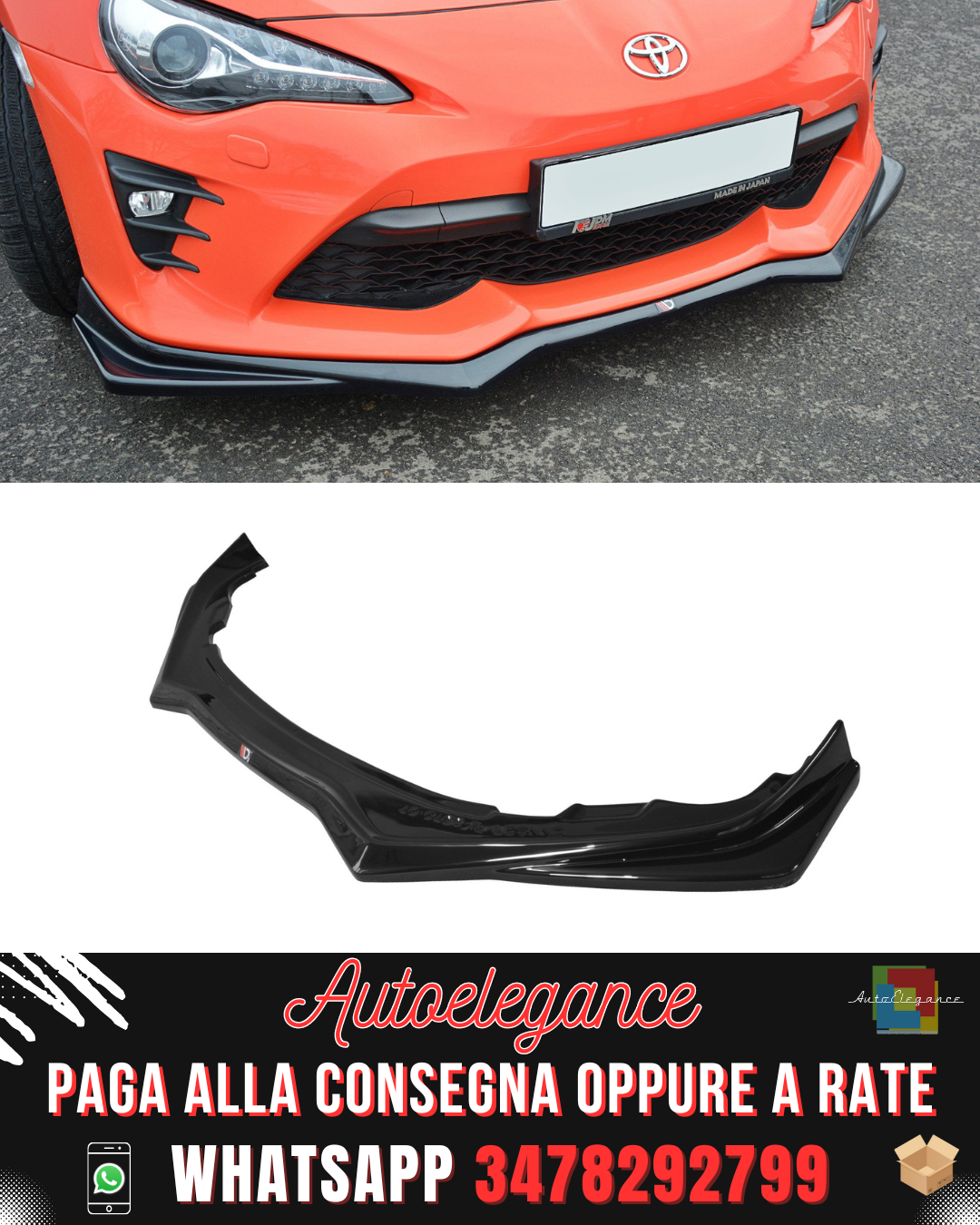 SPLITTER ANTERIORE V.2 adatto per TOYOTA GT86 FACELIFT