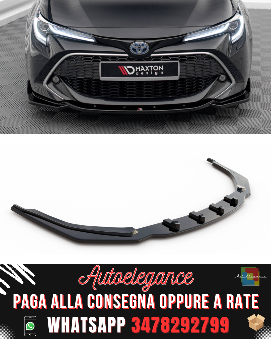 FRONT SPLITTER V.2 suitable for TOYOTA COROLLA XII TOURING SPORTS/ HATCHBACK