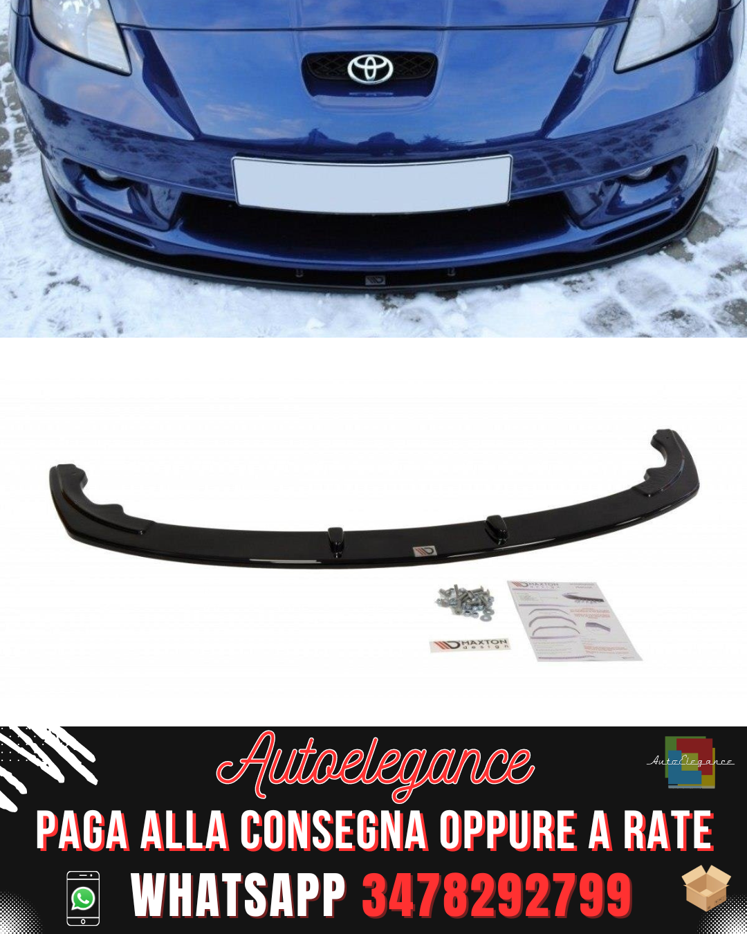 SPLITTER ANTERIORE adatto per TOYOTA CELICA T23 TS PREFAZIONE