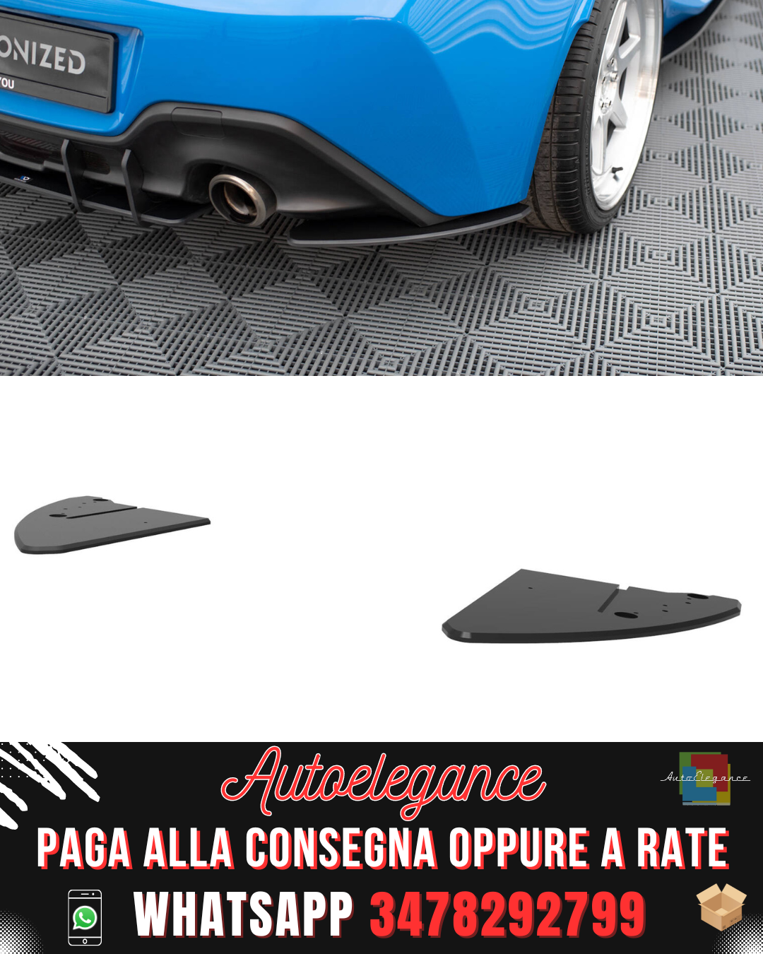 STREET PRO V.1 REAR SIDE SPLITTERS suitable for TOYOTA GR86 MK1