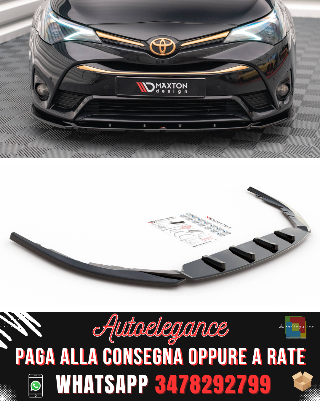 SPLITTER ANTERIORE V.2 adatto per TOYOTA AVENSIS MK3 FACELIFT