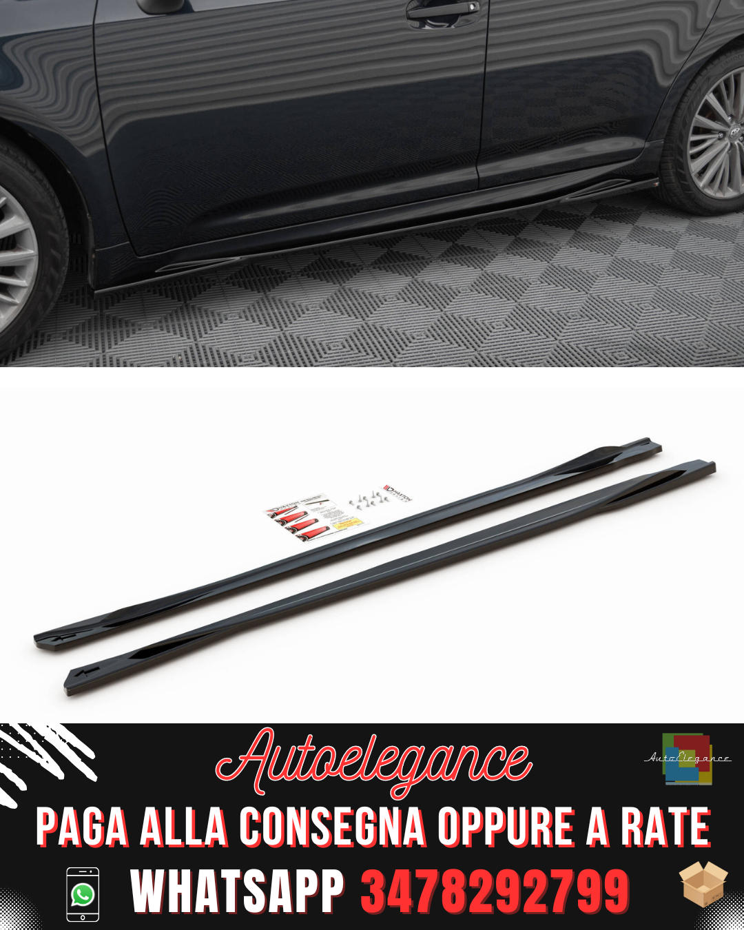 MINIGONNE LATERALI adatte per TOYOTA AVENSIS MK3 FACELIFT