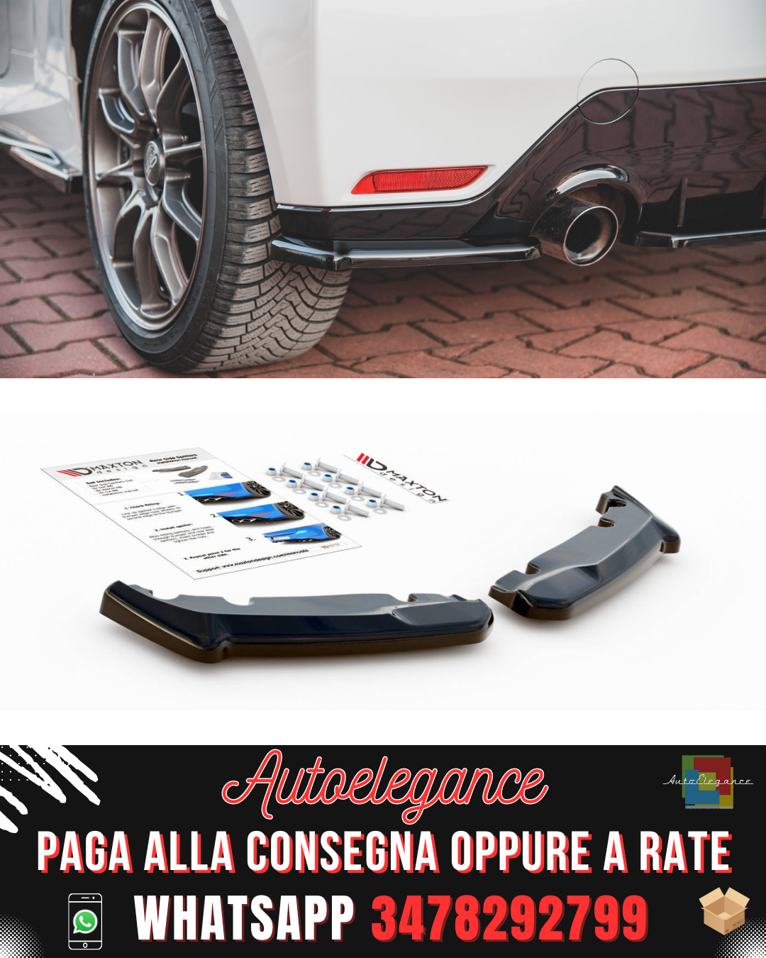 REAR SIDE SPLITTER V.1 suitable for TOYOTA GR YARIS MK4