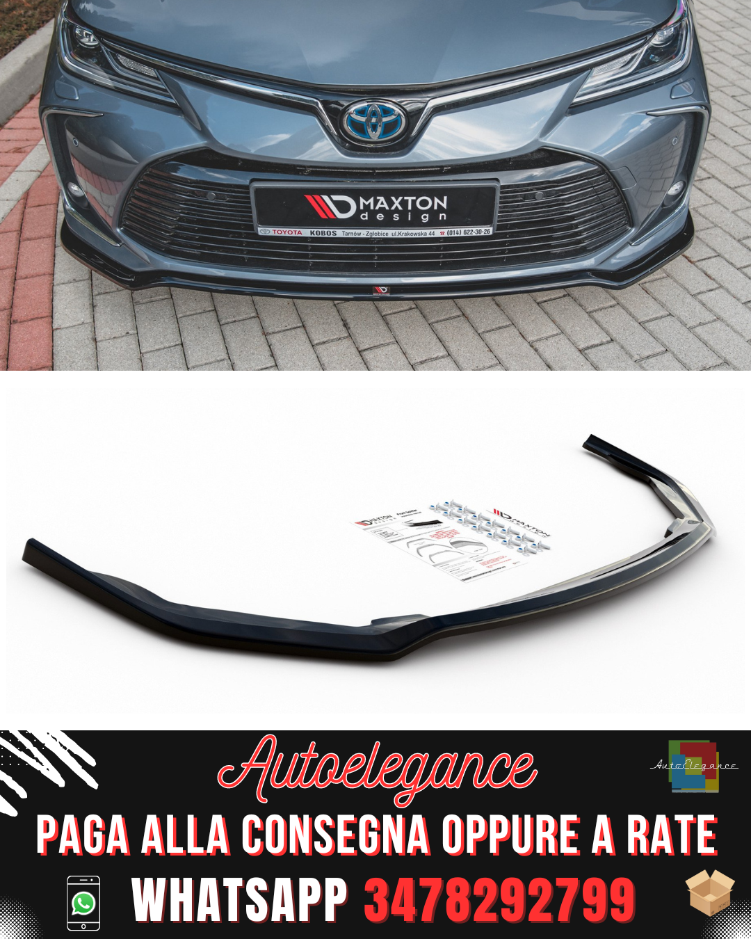 FRONT SPLITTER suitable for TOYOTA COROLLA XII SEDAN