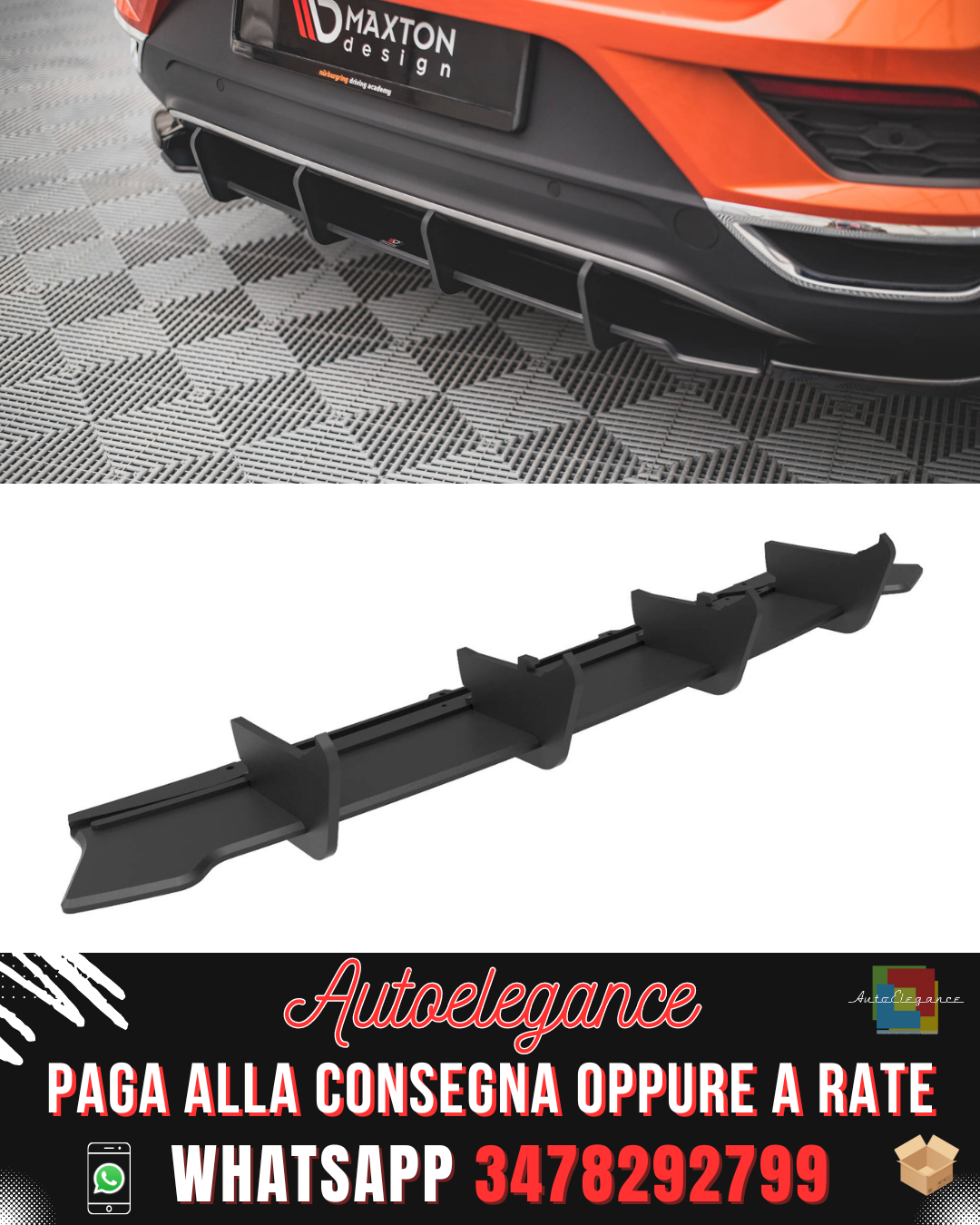 STREET PRO DIFFUSORE POSTERIORE adatto per VOLKSWAGEN T-ROC MK1