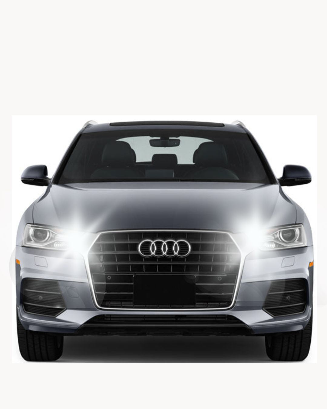 KIT FULL LED AUDI Q3 8U LAMPS H7 6500K WHITE 8000 LUMEN CANBUS HIGH BEAM