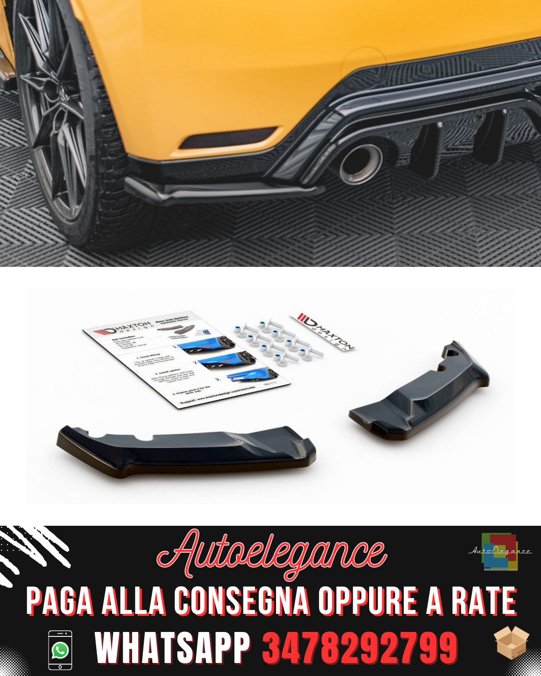 REAR SIDE SPLITTER V.3 suitable for TOYOTA GR YARIS MK4