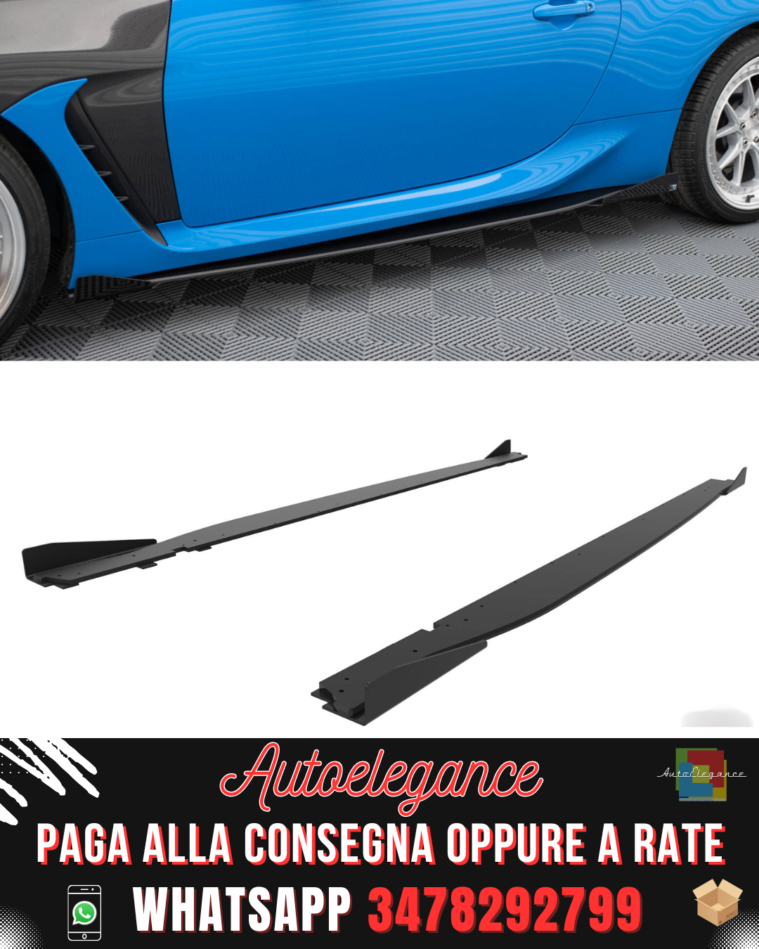 STREET PRO SIDE SKIRTS V.1 + FLAPS suitable for TOYOTA GR86 MK1