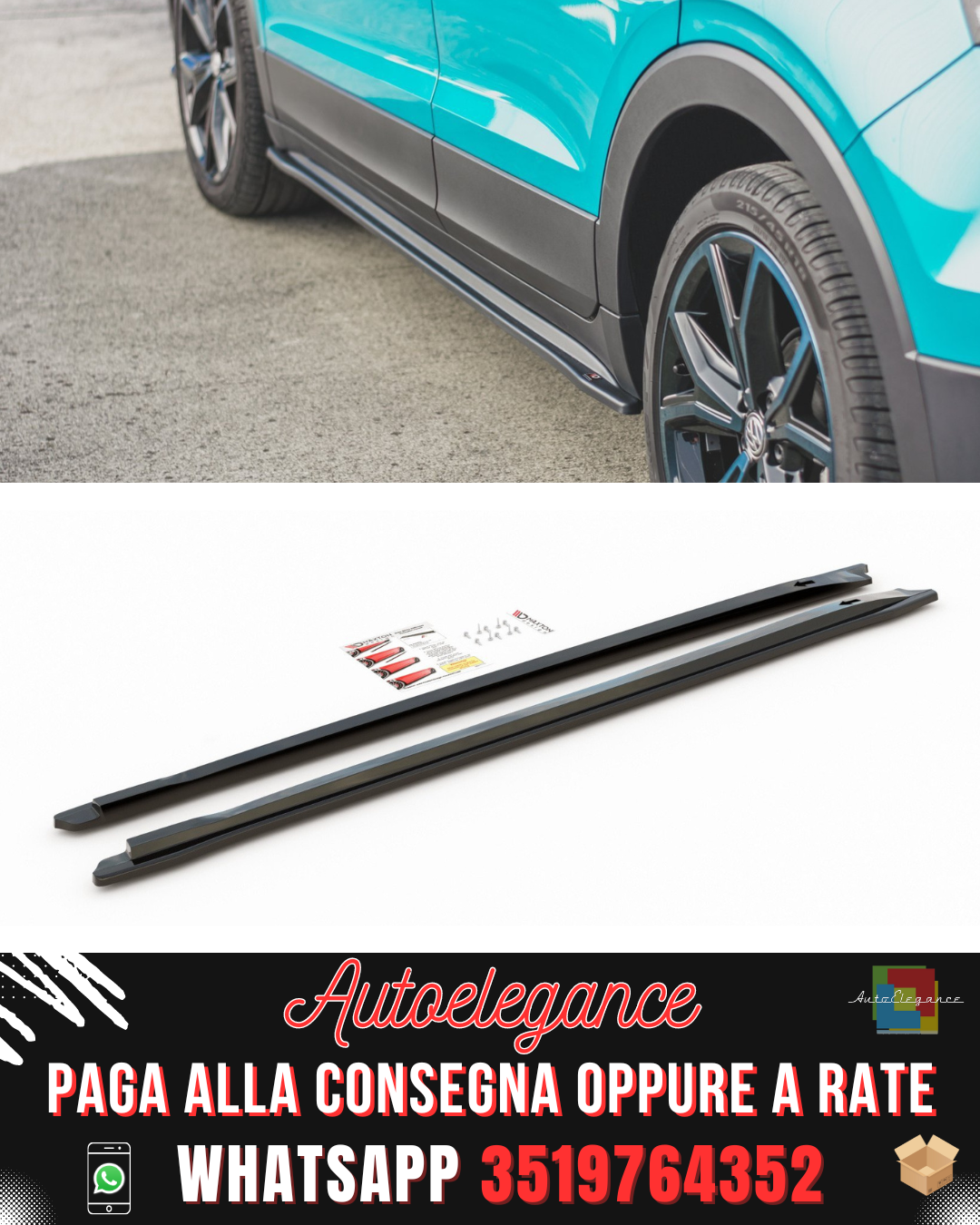 MINIGONNE LATERALI adatte per VOLKSWAGEN T-CROSS