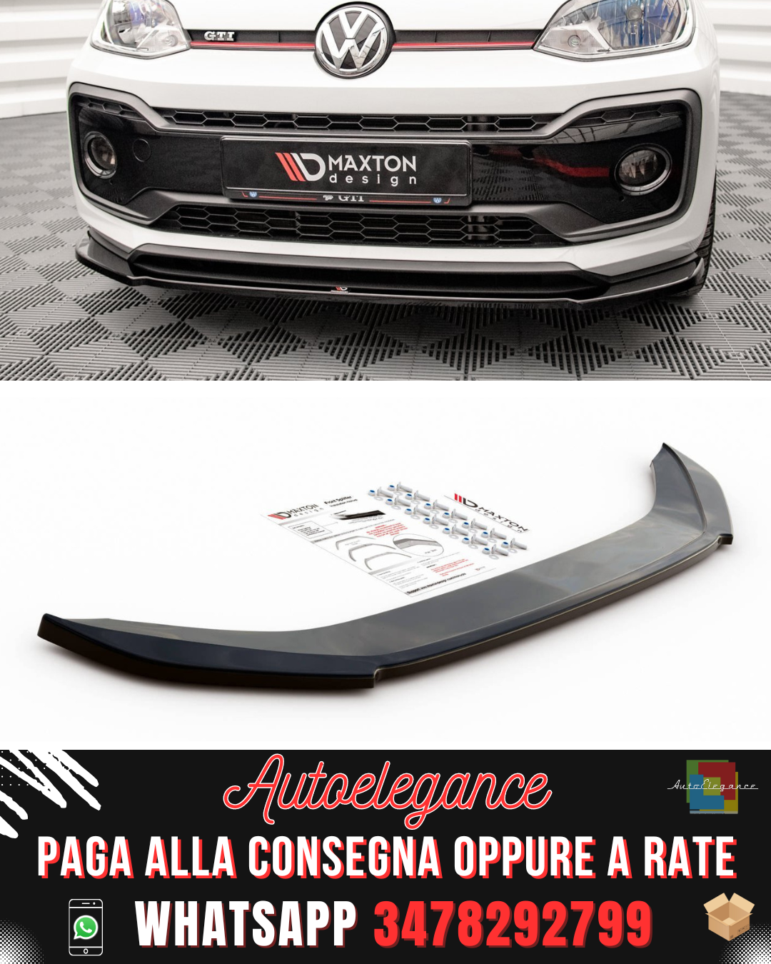 SPLITTER ANTERIORE ADATTO PER VOLKSWAGEN UP GTI