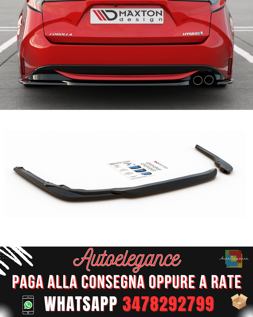 REAR SIDE SPLITTERS suitable for TOYOTA COROLLA XII TOURING SPORTS